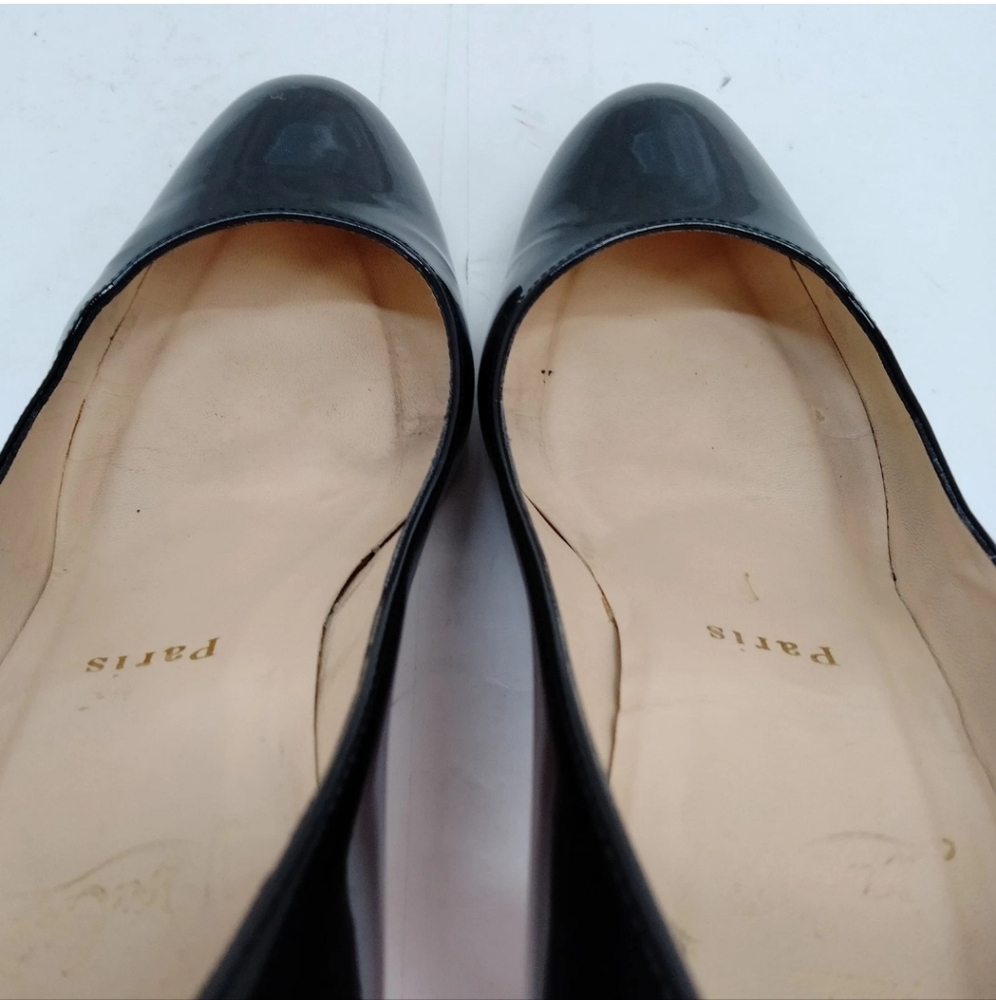 Christian Louboutin Black Patent Leather Heels - Picture 7 of 8